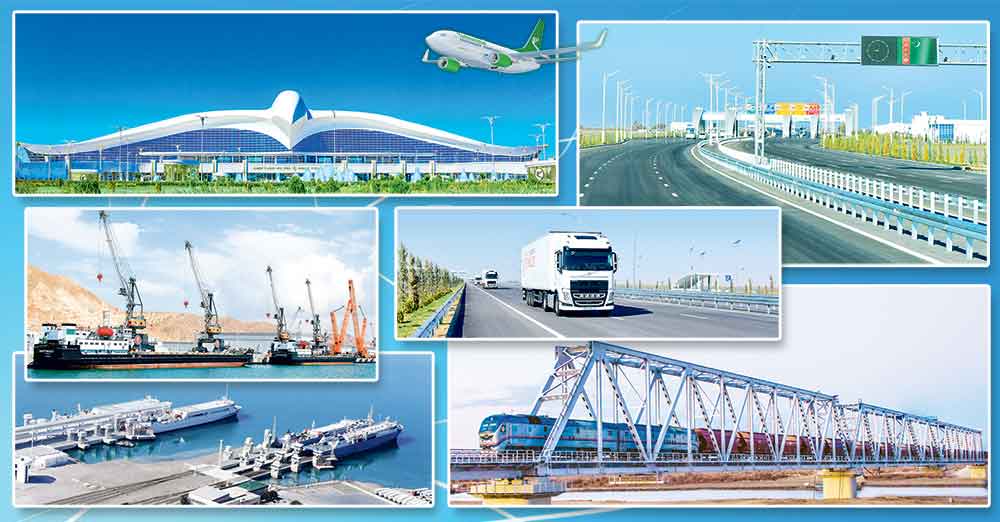 Türkmenistan Özbegistan bilen Hytaý Halk Respublikasy, Merkezi Aziýa, Ýewropa Bileleşigi, Ýakyn we Orta Gündogar bilen baglanyşykly ulag ulgamlaryny döretmek üçin tagallalary birleşdirmegi teklip etdi